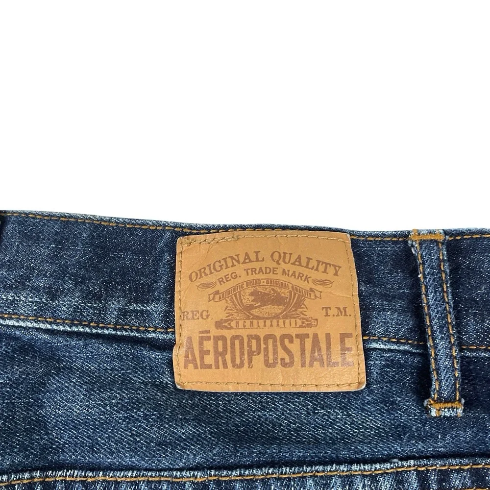 Aeropostale Men Jeans 30x32 (ACTUAL 30x29.5) Dark Blue Bootcut Benton Cotton EUC